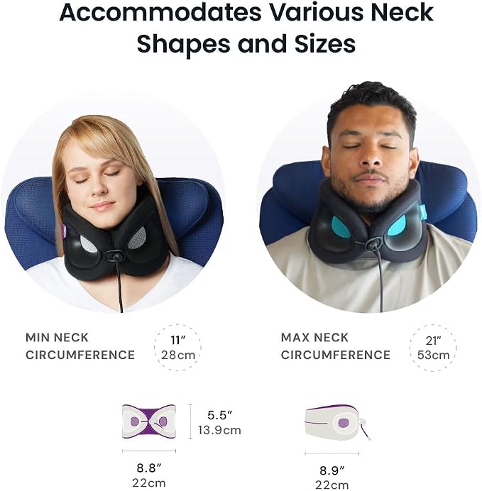 Cabeau Evolution X Deluxe - Best Travel Neck Pillow with Travel Bag (Light Gray/Purple) - Image 8