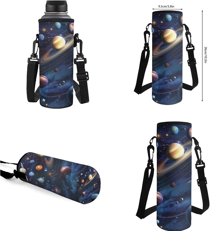 Space Galaxy Backpack for Boys Girls Backpack with Lunch Box Water Bottle Bag and Big Pencil Case 4PCS Set Bookbag with Compartments 17 inch Lightweight School Bag with Side Pocket for Kids - Image 7