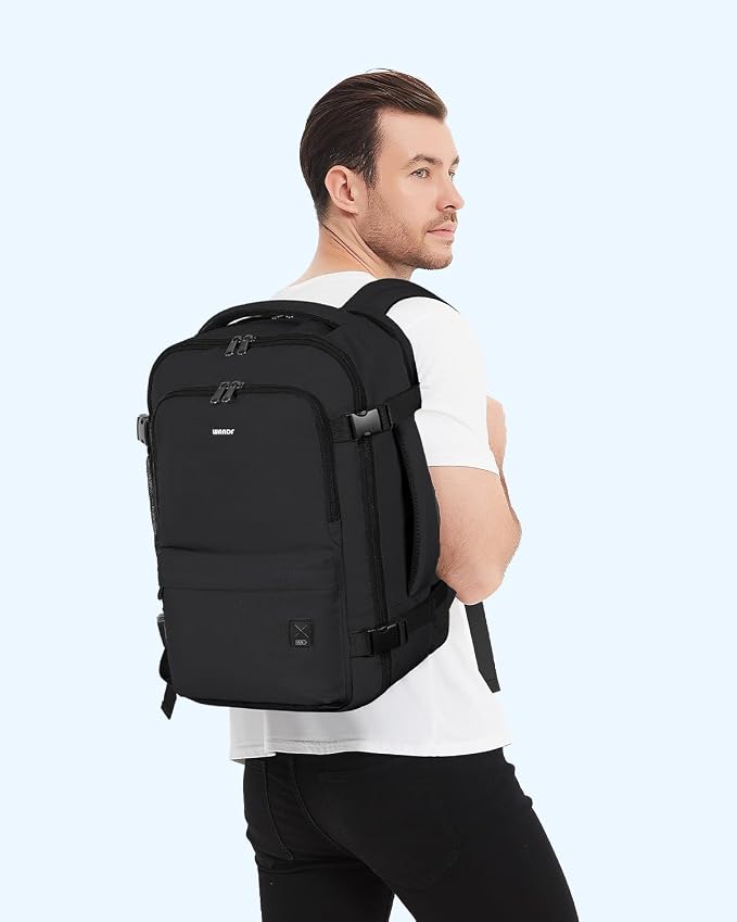 WANDF Travel Backpack For Spirit Airlines Personal Item Bag 18x14x8 with Wet Pocket, 17 Inch Laptop Backpack for Men Women | Frontier Airline Underseat Fit, Fits 17" Laptop, 180°Opening, Travel Backpack - Image 8