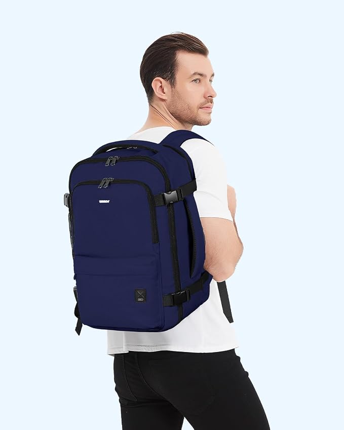 WANDF Travel Backpack For Spirit Airlines Personal Item Bag 18x14x8 with Wet Pocket, 17 Inch Laptop Backpack for Men Women | Frontier Airline Underseat Fit, Fits 17" Laptop, 180°Opening, Travel Backpack - Image 8