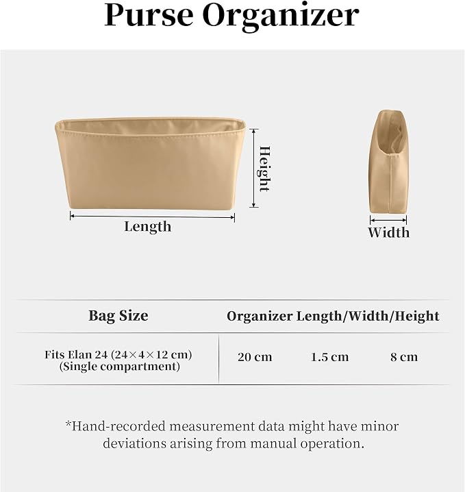 Satin Purse Organizer Insert for Constance Elan, Chai | Tailored Fit, Multiple Pockets, Lightweight Satin, Purse Essentials, Ideal for Travel, Shopping, and Daily Use - Image 8