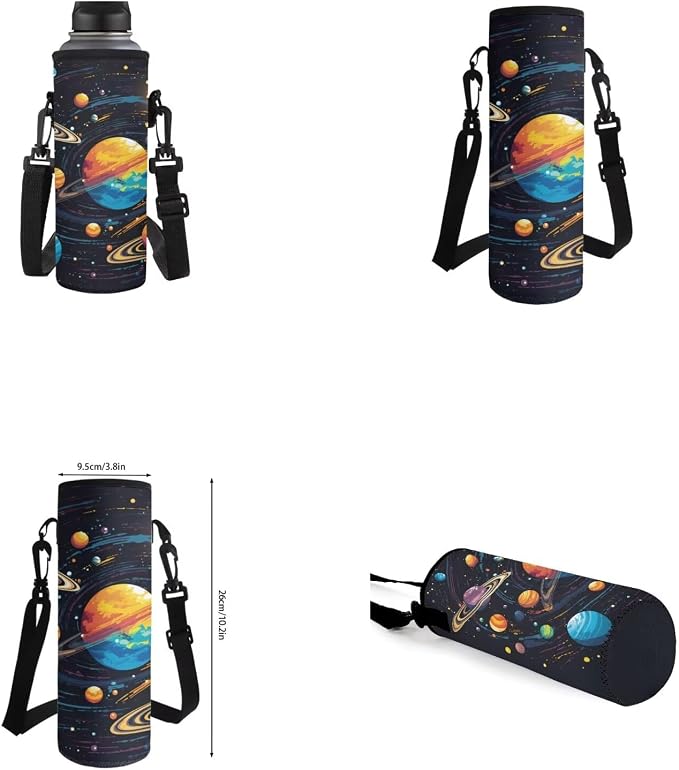 Galaxy Space Backpack for Boys Kids Backpack with Lunch Box Water Bottle Pouch and Zipper Pencil Pouch 4PCS Set Lightweight Bookbag with Front Pocket 17" Sturdy School Bag for Elementary Girls - Image 6