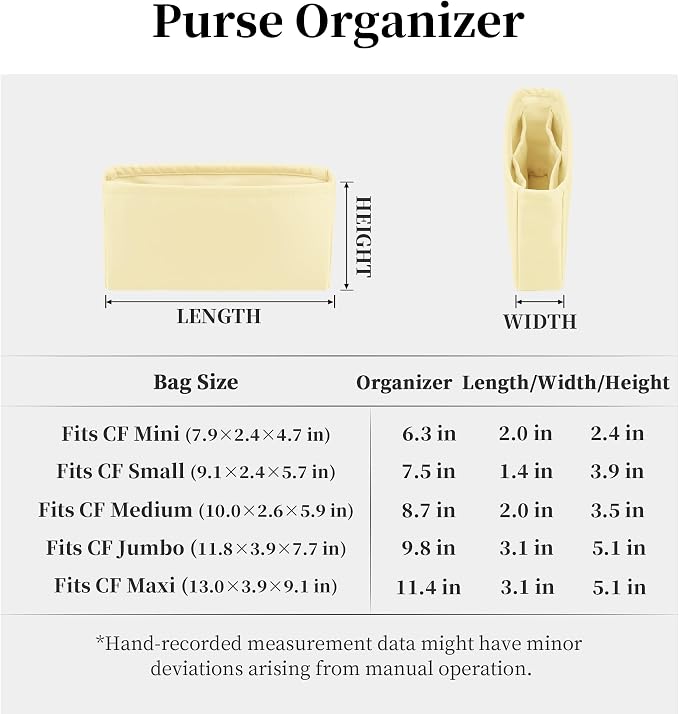 Purse Organizer Insert, Silky-Soft Lightweight Design, Multi-Pocket, Keeps Bag Organized & Protects Interior, Fits Chanel Classic Flap Mini, Ideal for Travel & Daily Use(Jaune Poussin, CF Mini 20) - Image 7