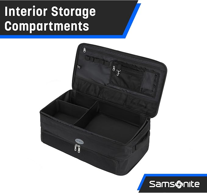 Samsonite Expanding Golf Trunk Locker Organizer with Waterproof Backing, Mesh Section for Shoes, and Movable Dividers - Image 8