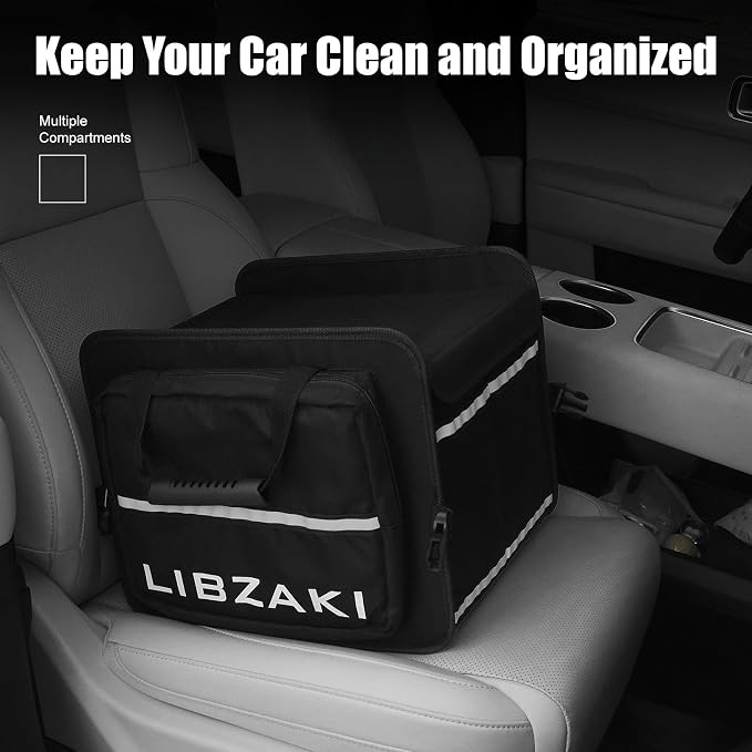 LIBZAKI Car Trunk Storage Organizer, Collapsible Trunk Storage Box for Car Truck SUV-Black - Image 7