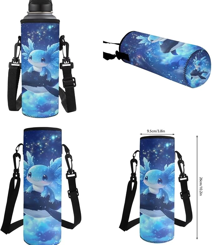 Galaxy Axolotl Backpack with Lunch Box for Girls 6-8/8-10 Killer Whale Bookbag 4 in 1 Elementary School Back Pack Toddler Kids Preschool Book Bags Lunch Bag Pencil Case Water Bottle Holder - Image 7