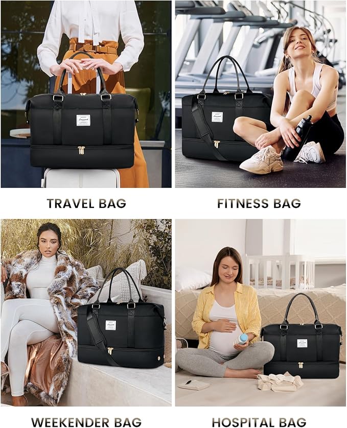 LOVEVOOK Travel Bag Weekender Bags for Women, Carry on Overnight with Shoe Compartment,Duffle Bag with Laptop Pocket,Hospital for Labor Delivery,Gym Tote with Toiletry - Image 7