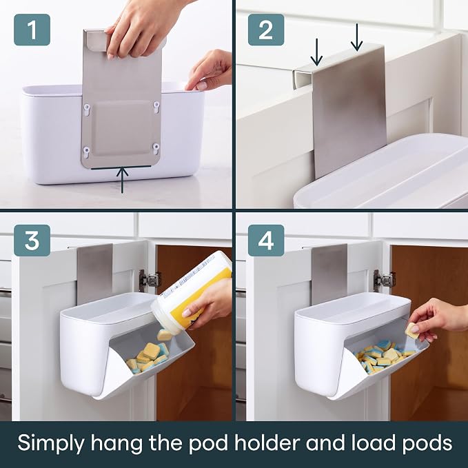 YouCopia DoorStash Dishwasher Pod Holder, Cabinet Door Storage Container - Image 6