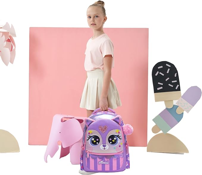 Backpacks for Girls School Bag Cute Girls Backpacks Ages 8-10 Kids Bookbag Set Travel Backpack for Preschool Kindergarten Elementary Students Backpack to School Supplies - Image 7