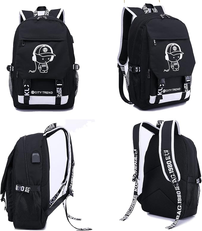 Asge Large Teens School Backpacks Waterproof Nylon Football Printing for 8-15 Years Boys & Girls - Image 7