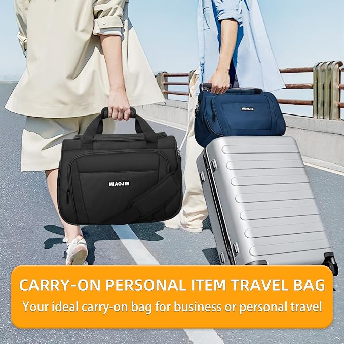 Underseat Carry On Luggage Lightweight Travel Tote Weekender Bag Overnight Duffle Bag for Travel, Travel Essentials Personal Item Travel Bag for Women and Men,Black-18Inch - Image 7