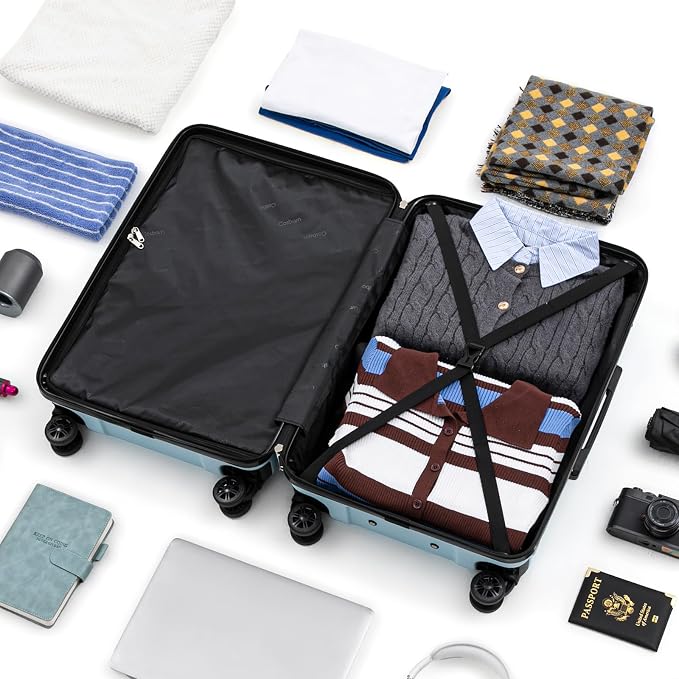 Cosbarn Luggage Sets 5 Piece Suitcases with Wheels, Suitcase Set ABS Hard Case Luggage with Spinner Wheels Durable Travel Luggage - Image 9