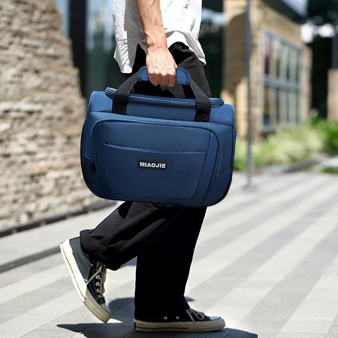 Underseat Carry On Luggage Lightweight Travel Tote Weekender Bag Overnight Duffle Bag for Travel, Travel Essentials Personal Item Travel Bag for Women and Men, Blue-16Inch - Image 7
