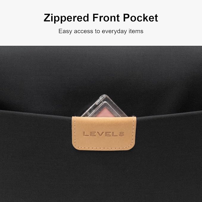 LEVEL8 Travel Toiletry Bag for Women Men, Travel Organizer Water Repellent, Makeup Organizer with Hang Hook for Travel Accessories, Large/Black - Image 9