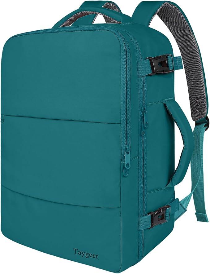 Taygeer Laptop Backpack, Carry On Backpack with 17.3inch Laptop Compartment | Airline Approved TSA Friendly Backpacks for Nursing Doctor Business Travel, Travel Daypack for Work Essentials, Peacock Blue - Image 9
