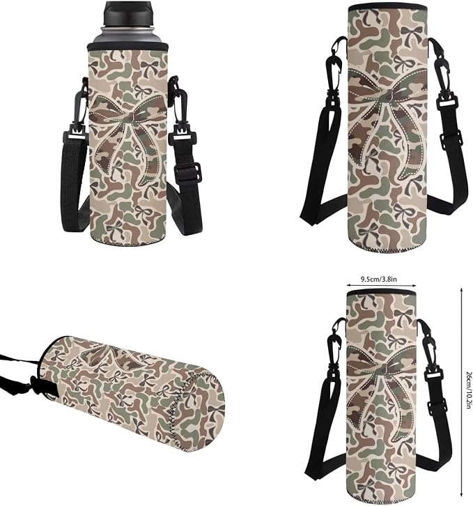 Camo Backpack Girls Camouflage Bow Backpack with Lunch Box 4 Piece School Bag Set 17'' Large Capacity Holds 15+ Books, Adjustable Padded Strap Reduce the Stress by 40% - Image 7