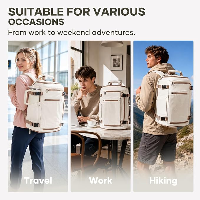 coofay Travel Backpack for Women Men, Carry on Backpack for Airplanes | Personal Item Travel Backpack Carry on Flight Approved,Mochila de Viaje Casual Daypack Backpacks Tsa Approved Hiking Backpack - Image 8