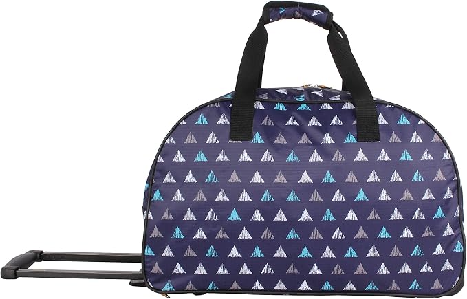 lucas Designer Carry On Luggage Collection - Lightweight Pattern 22 Inch Duffel Bag- Weekender Overnight (Triangle, 22in) - Image 6