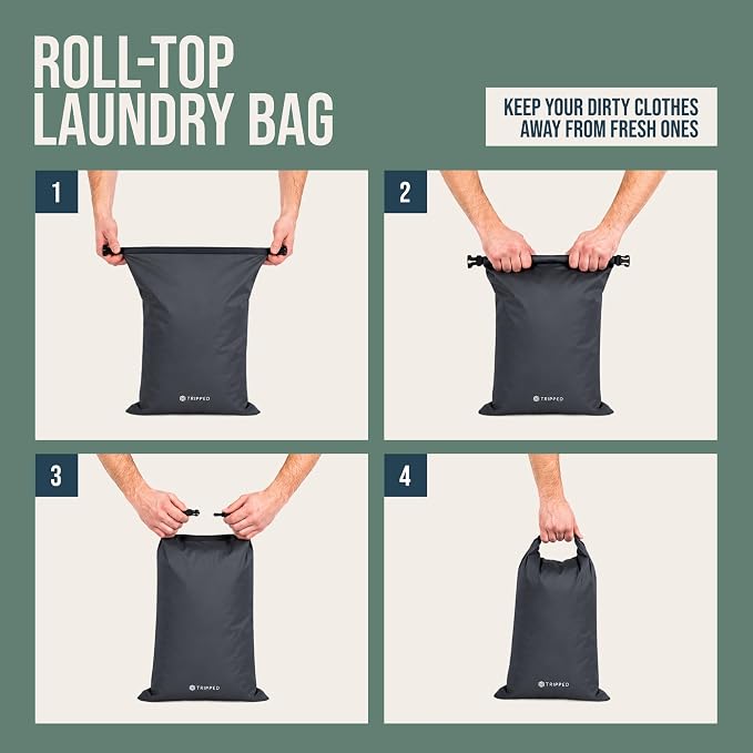 Large Compression Packing Cubes for Travel-Packing Cube Luggage Organizers 7 Piece Set for Checked Luggage-Ultralight, Expandable/Compression Bags by TRIPPED Travel Gear (Grey and Orange Mesh) - Image 9
