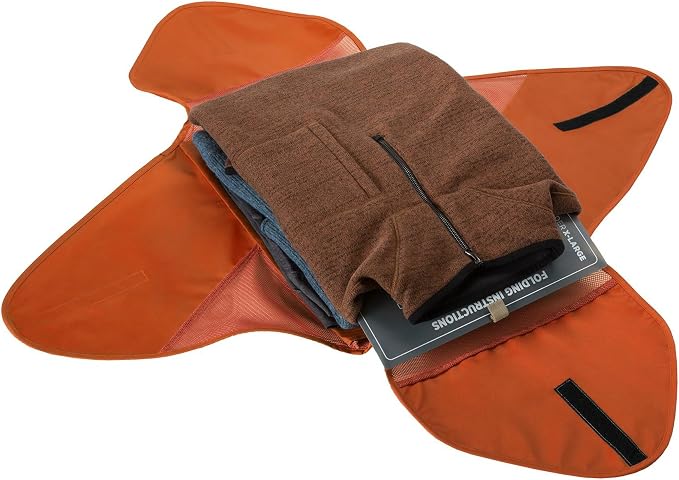 Eagle Creek Pack-It Reveal Garment Folder - Travel Garment Bag with Compression Wings to Maximize Luggage Space - Convenient Top Handle - Quick Drying Material - Mandarin - X Large - Image 3