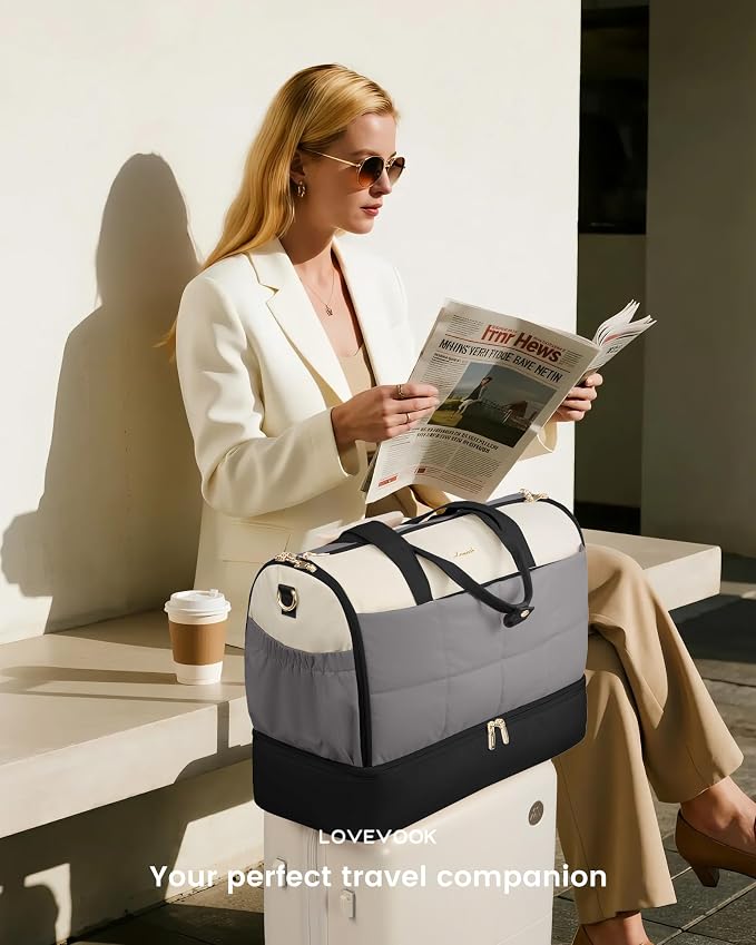 LOVEVOOK Garment Bags for Travel,Convertible Garment Bag for Women with Shoe Pouch,Carry on Duffel Bag with Toiletry Bag, 2 in 1 Hanging Suitcase Suit Bag,Waterproof Weekender Bags for Business Trip - Image 6