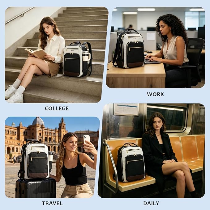 EMPSIGN 40L Travel Backpack for Women & Men | Airline Approved Carry On, TSA Personal Item Bag, Waterproof, Overnight Weekender Essentials, Fits 17" Laptop - Image 7