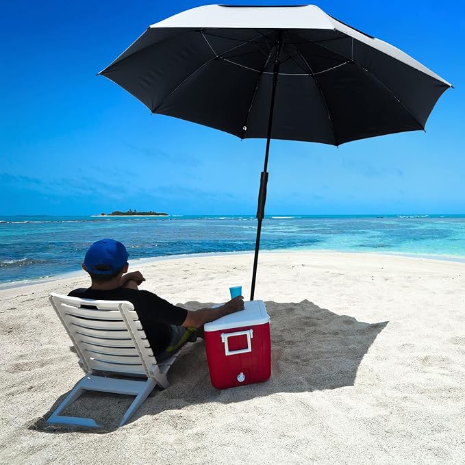 G4Free UV Golf Beach Umbrella 68”Auto Open Extra Large Sun Shade Umbrellas | Vented Windproof, Double Canopy, Oversize UPF 50+ UV Protection Sun Shade umbrella, Auto-Open, patio/fishing/golf umbrella - Image 9