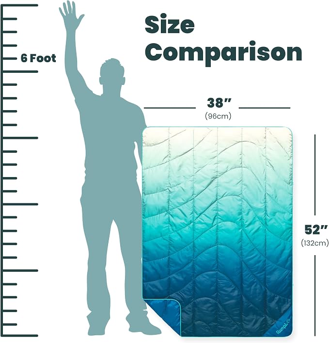 Rumpl Travel Puffy Blanket, Ultra-Packable Travel-Size Warmth and Comfort, Deepfoam Fade - Image 8