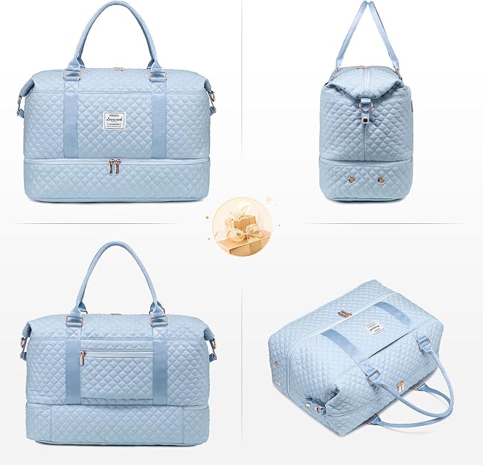 LOVEVOOK Travel Duffle Bag,Weekender Bags for Women with Shoe Compartment,Carry on Overnight Bag with Toiletry Bag,Gym Duffel Bag with Wet Pocket, Hospital Bags for Labor and Delivery - Image 9