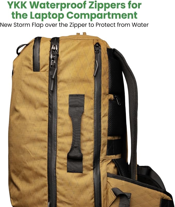 COR Surf Island Hopper TriCor™ Travel Backpack | Ultralight Carry On Backpack for Men & Women, Clamshell Suitcase Opening, Hidden Passport Pockets, Water Resistant, Laptop Travel Bag (28L Desert Sand) | Ultralight Diamond Grid Carry On for Men & Women,... - Image 7