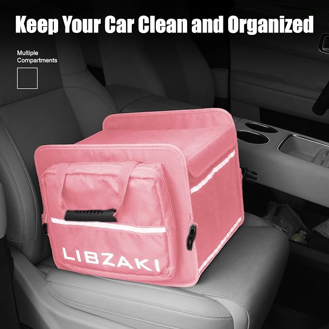 LIBZAKI Car Trunk Storage Organizer, Collapsible Trunk Storage Box for Car Truck SUV-Pink - Image 7