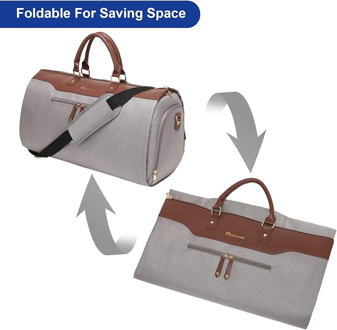 Garment Duffle Bags for Travel,Carry on Garment Bag with Shoe Compartment | Garment Bag for Men Women - 2 in 1 Hanging Suitcase Suit Travel Bags - Image 7