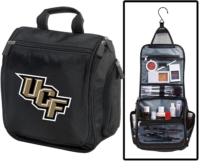 Broad Bay University of Central Florida Toiletry Bag Or Hanging UCF Travel Organizer Shaving Kit (Multi Color - Black) - Image 6