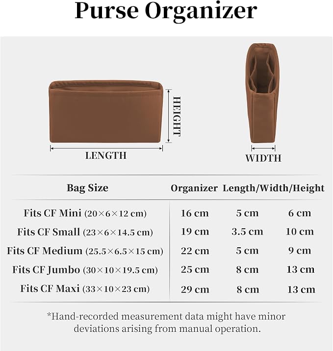 Purse Organizer Insert, Silky-Soft Lightweight Design, Multi-Pocket, Keeps Bag Organized & Protects Interior, Fits Chanel Classic Flap Small, Ideal for Travel & Daily Use(Gold, CF Small 23) - Image 8