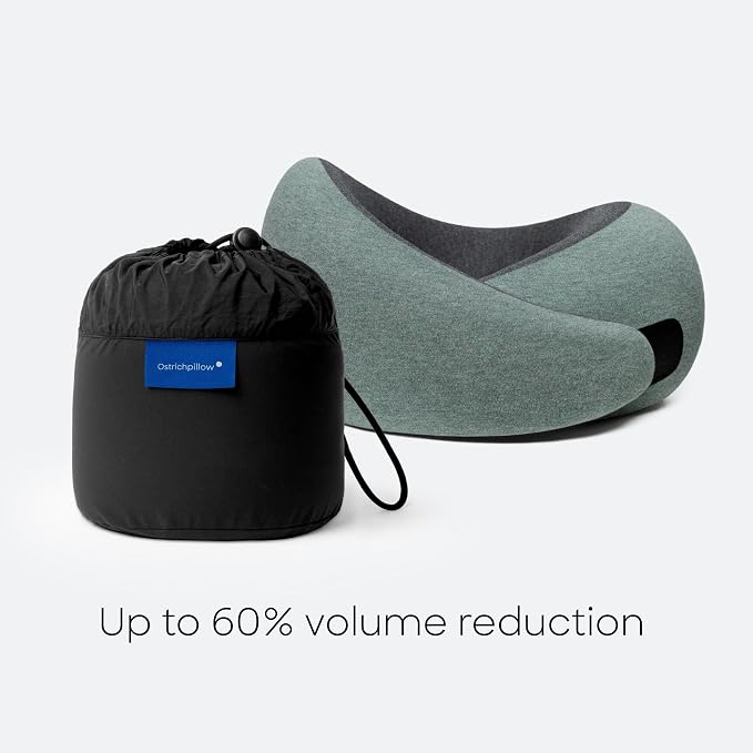 Ostrichpillow GO Travel Pillow, 360° Memory Foam Support, Soft & Washable - Image 7