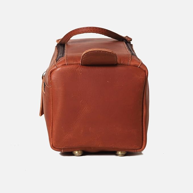 cuero Genuine Buffalo Leather Unisex Toiletry Bag Travel Leather Dopp Kit Made With High Class Buffalo Leather - Image 9