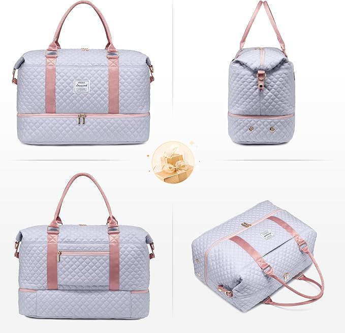 LOVEVOOK Travel Duffle Bag,Weekender Bags for Women with Shoe Compartment,Carry on Overnight Bag with Toiletry Bag,Gym Duffel Bag with Wet Pocket, Hospital Bags for Labor and Delivery - Image 9
