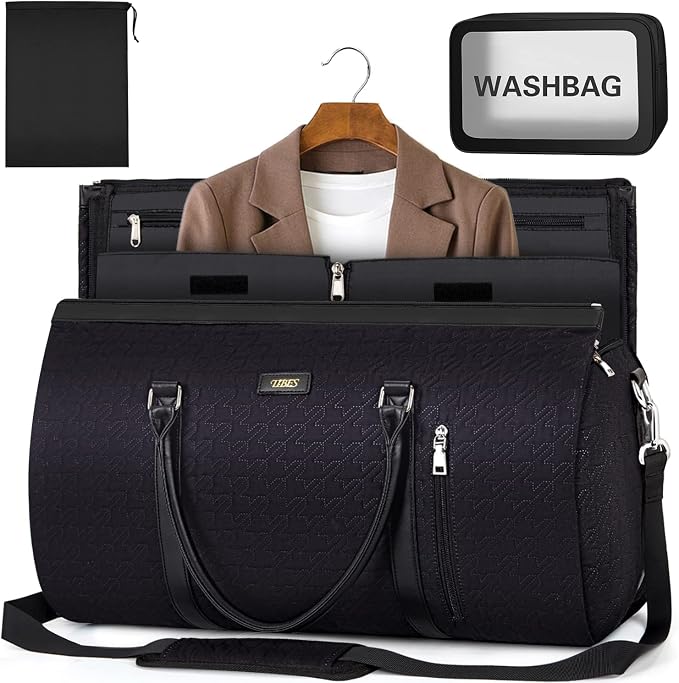 Garment Bag for Travel Convertible Carry On Garment Bag Large Travel Duffel Bags for Women 2 in 1 Hanging Suitcase Suit Travel Bags for Women & Men 3pcs Set - Image 8