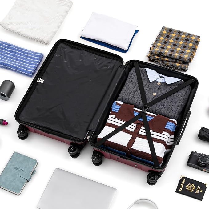 Cosbarn Luggage Sets 5 Piece Suitcases with Wheels, Suitcase Set ABS Hard Case Luggage with Spinner Wheels Durable Travel Luggage - Image 9