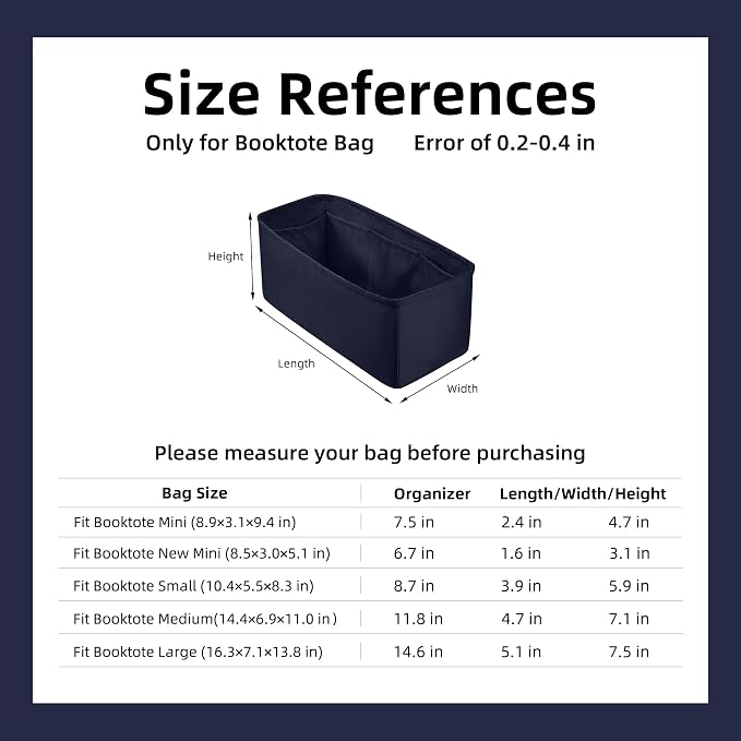 DGAZ Silk Purse Organizer Insert Fits Dior Book Tote mini/S/M/L,Silky Smooth Bag Organizer,Luxury Handbag & Tote Shaper(Treasure blue,BT-L) - Image 5