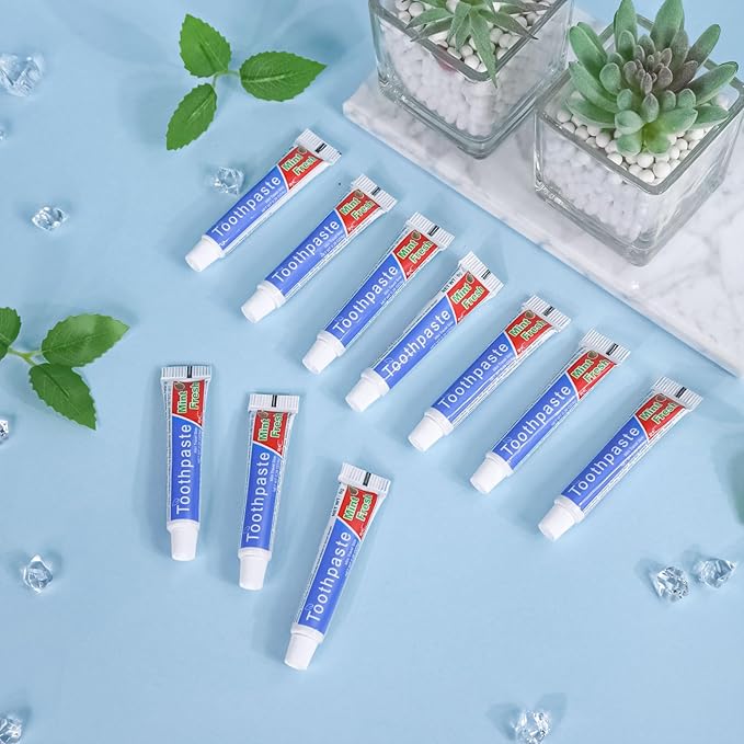 0.28 oz Small Travel Size Toothpast Bulk - Pack of 200,Disposable Mint Flavor 0.8x3.14 inches Single Use Mini Toothpaste for Hotel,Camping,Homeless,Charity,Guests,Office,Vacation