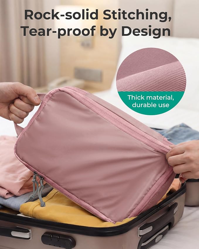 BAGSMART 6 Set /4 Set/2 Set Compression Packing Cubes for Travel, Lightweight Luggage Organizer Bags, Durable Space Saver Bags Travel Essentials - Image 6