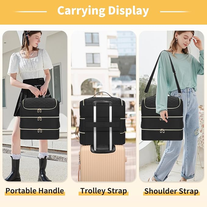 Extra Large Nail Polish Organizer Holds 117 Bottles - Three Layer Nail Organizers And Storage Bag, Portable Nail Supplies Organizer Case, Nail Tech Kit Travel Carrying Box with Shoulder Strap - Image 8