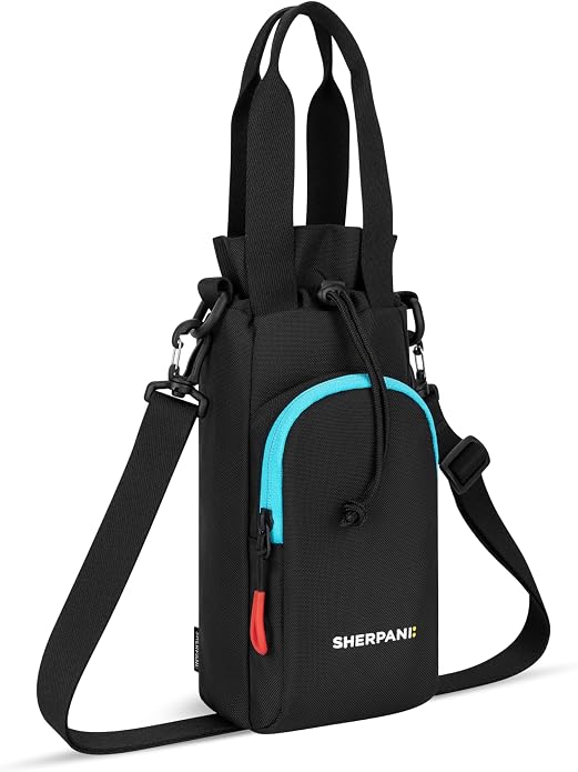 Sherpani Izzie, Water Bottle Crossbody, 32oz Bottle Carrier Bag | Bottle Holder Sling with Phone Pocket, Cross Body Drink Carrier Men Women, RFID Protection for Hiking Camping, Travel Gift - Image 8