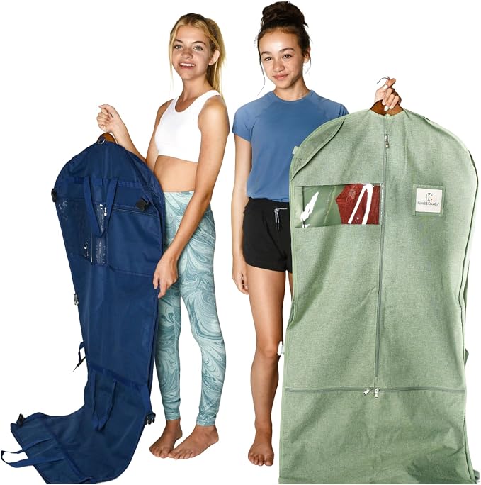 Premium Waterproof Hanging Garment Bag - 52 inch Clothes Bag with Gusset, 4 Pockets, Accessory Pouch & Side Zip for Dance Costumes, Skating, Theatre, Beauty Pageants, Cheer & More. - Image 8