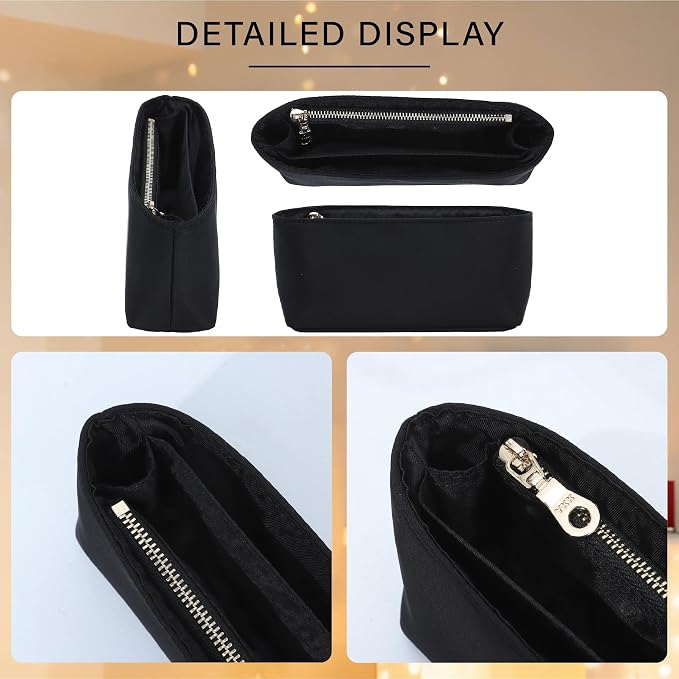 Soft Nylon Purse Organizer Insert for Longchamp Le Pliage Mini Handbag, Lightweight Luxury Long Champ Mini Handbag Storage Divider with 5 Upgraded Deepened Compartments,XS/Black - Image 9