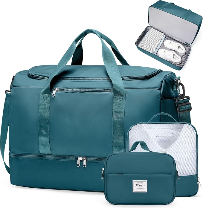 Extra Large Travel Duffel Bag, Carry-On Weekender Bags for Women Travel | Overnight Weekend Bag with Shoes Compartment for Travel Business Trips Sport Hospital,3 Pcs - Image 8
