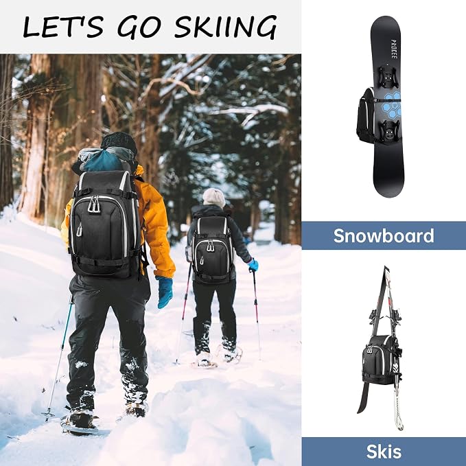 Ski Boot Bag, 50L Ski Boot Travel Backpack for Skis, Snowboard & Accessories, Waterproof Padded Ski Boot Bag Backpack - Image 7
