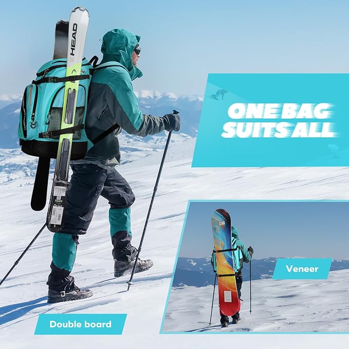 Maelstrom Ski Boot Bag,55L Large Ski Boots Travel Backpack for Men Women,Waterproof Snowboard Boot Bag for Skis Accessories - Image 8