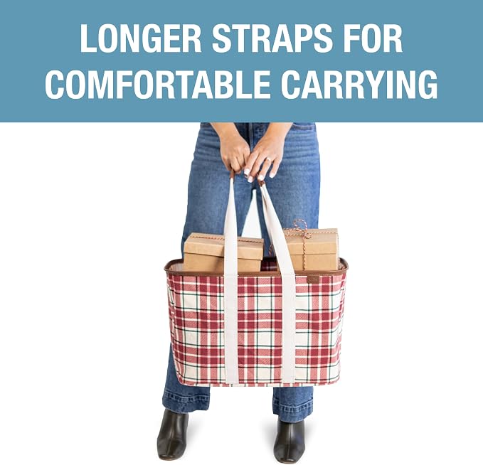 CleverMade Collapsible LUXE Tote, 30L Foldable Grocery Shopping Bag, Reusable - Image 7